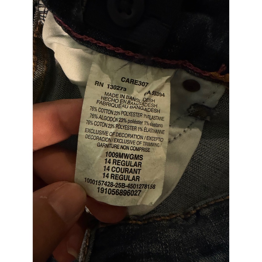 Wrangler Girls Bootcut Jeans Medium Wash Denim Size 14 Regular 1009MWGMS - Picture 3 of 9